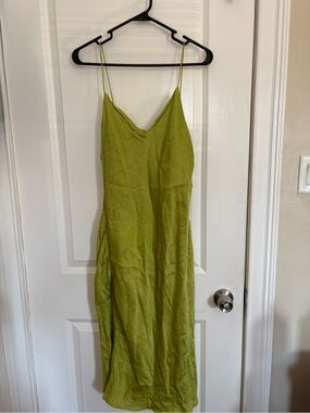 Lime Green Slip Dress - Rujuta Sheth Mia in Citron 1X